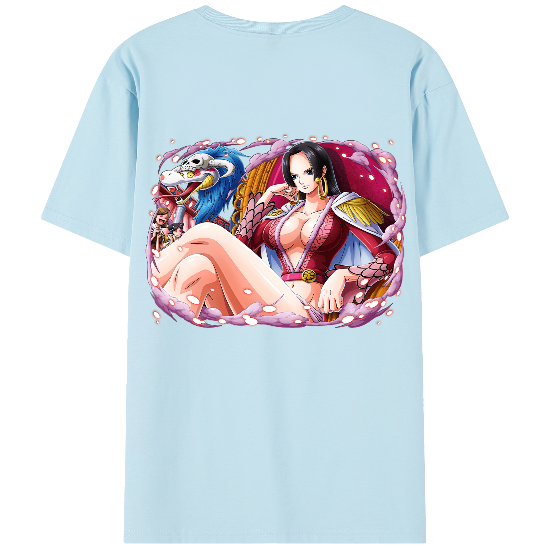 ワンピース ボア・ハンコック ONE PIECE Boa·Hancock 綿100％半袖Tシャツ（背面プリント）